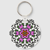 Porte-clés Motif de mandala floral (Recto)
