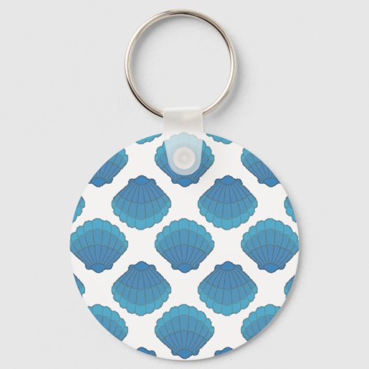 Porte-clés Motif de mosaïque Blue Seashell (Recto)