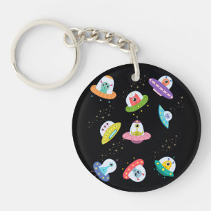 Porte-clés Motif de navires UFO
