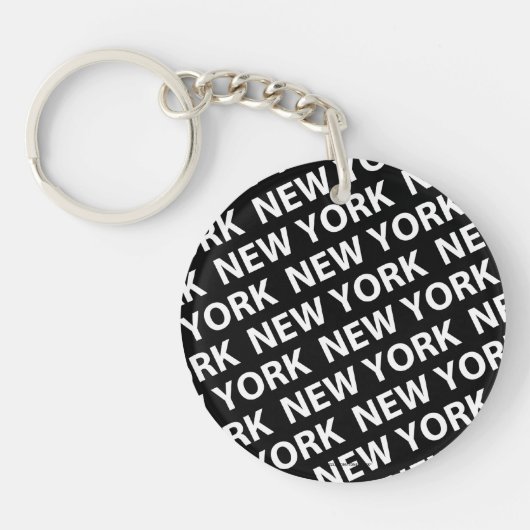 Porte-clés Motif de New York White (Devant)