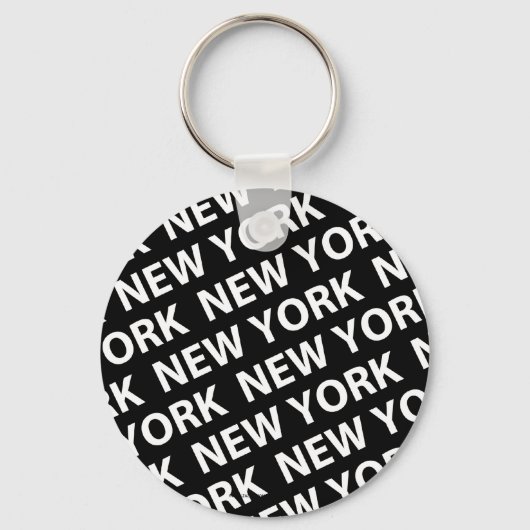 Porte-clés Motif de New York White (Recto)