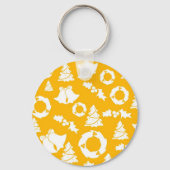 Porte-clés Motif de Noël jaune (Verso)