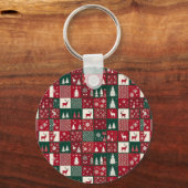 Porte-clés Motif de Noël vibrant (Verso)