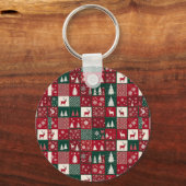 Porte-clés Motif de Noël vibrant (Recto)