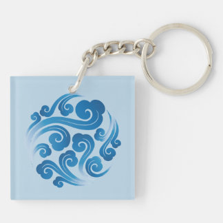 Porte-clés motif de nuage chinois traditionnel