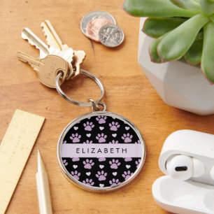 Porte-clés Motif De Pâtes, Pâtes Lilac, Coeurs, Votre Nom