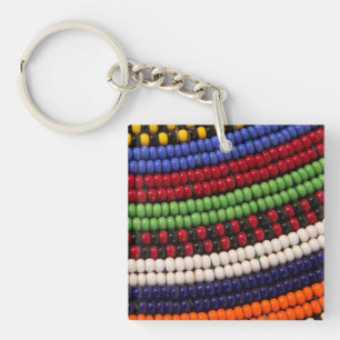 Porte-clés Motif de perles tribales Massai