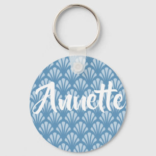 Porte-clés Motif de pétoncle bleu