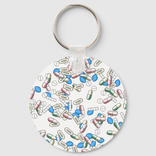 Porte-clés Motif de pilules saupoudrées (Recto)