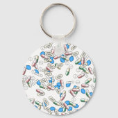 Porte-clés Motif de pilules saupoudrées (Verso)