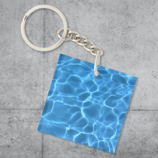 Porte-clés Motif de piscine bleue