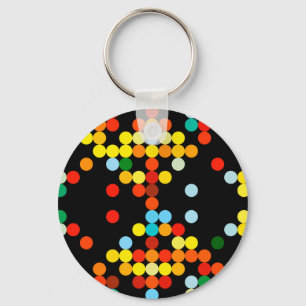 Porte-clés Motif de points colorés