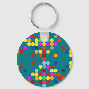 Porte-clés Motif de points colorés