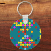 Porte-clés Motif de points colorés (Recto)