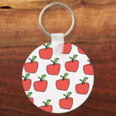 Porte-clés Motif de pomme rouge. (Recto)