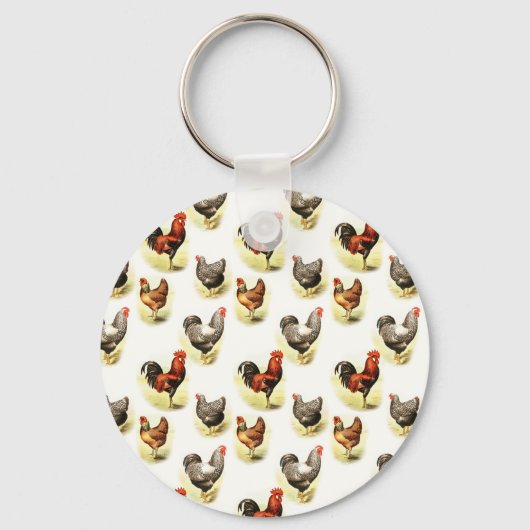 Porte-clés Motif de poulet du pays (Recto)
