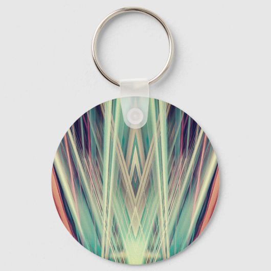 Porte-clés motif de projecteurs Art Déco (Recto)