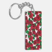 Porte-clés Motif de roses rouges (Devant gauche)