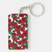 Porte-clés Motif de roses rouges (Dos)