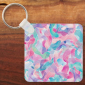 Porte-clés Motif de ruban abstrait pastel (Recto)