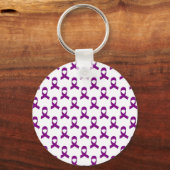 Porte-clés Motif de ruban violet (Recto)