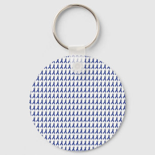 Porte-clés Motif de rubans bleus