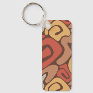 Porte-clés Motif de spirale chaude en cuivré et brun clair
