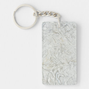 Porte-clés Motif de surface en marbre gris