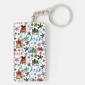 Porte-clés Motif de symboles de l'Asie | (Dos)