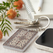 Porte-clés Motif de Tapis Persan Fleur Oriental (Devant droit)