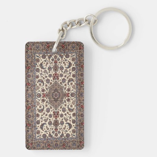 Porte-clés Motif de Tapis Persan Fleur Oriental (Dos)