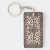 Porte-clés Motif de Tapis Persan Fleur Oriental (Devant)