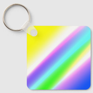 Porte-clés Motif de texture abstraite arc-en-ciel vert bleu t