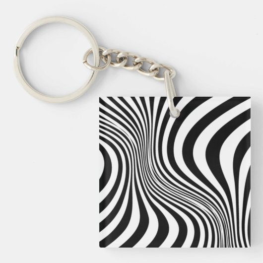 Porte-clés Motif de texture d'impression de peau de zèbre (Devant)