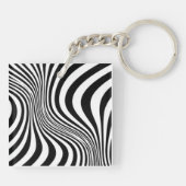 Porte-clés Motif de texture d'impression de peau de zèbre (Dos)