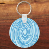Porte-clés Motif de tourbillon psychédélique bleu (Recto)
