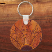 Porte-clés Motif de tournesol Abstrait (Recto)