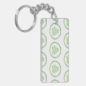 Porte-clés Motif de tranches de concombre (Devant gauche)