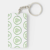 Porte-clés Motif de tranches de concombre (Dos)