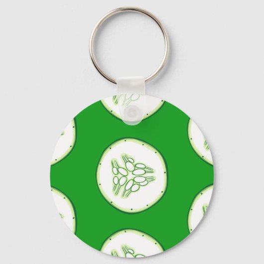 Porte-clés Motif de tranches de concombre (Recto)