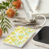 Porte-clés Motif de tranches de pastèque jaune (Devant droit)