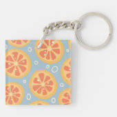 Porte-clés Motif de tranches orange brillantes et audacieuses (Dos)