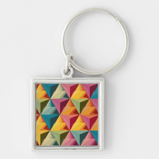 Porte-clés Motif de triangle géométrique gras (Devant)