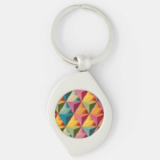Porte-clés Motif de triangle géométrique gras
