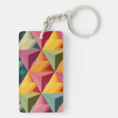 Porte-clés Motif de triangle géométrique gras (Dos)