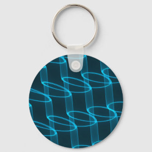 Porte-clés Motif de vague bleu clair