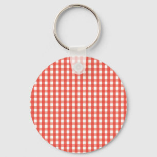 Porte-clés Motif de vérification En vichy rouge