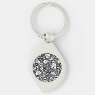 Porte-clés Motif de vigne de raisin noir et blanc de William
