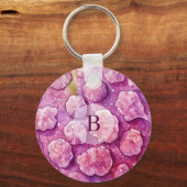 Porte-clés Motif de virus de monogramme rose bactérie (Recto)