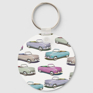 Porte-clés Motif de voitures classiques vintage mignonnes
